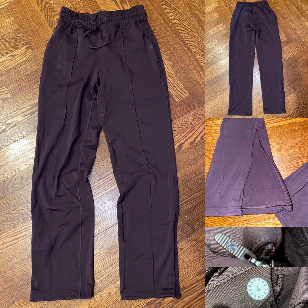 Lululemon sweatpants with zippers on the bottom